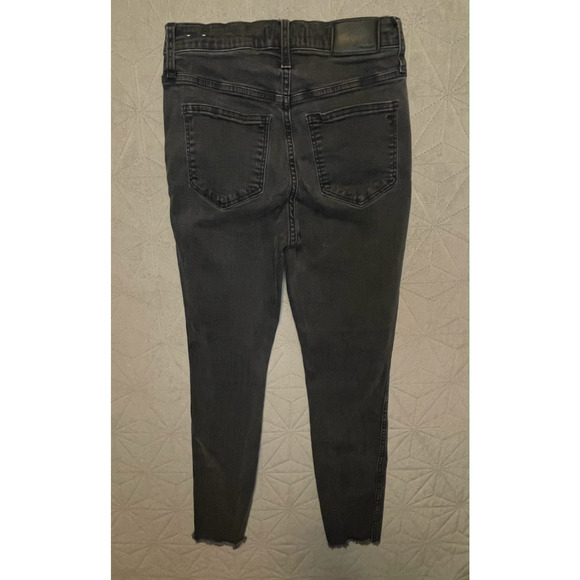Madewell Jeans, Women's Size 26, Washed Black 10" High-Rise Skinny Button‎ Fly - Picture 5 of 6